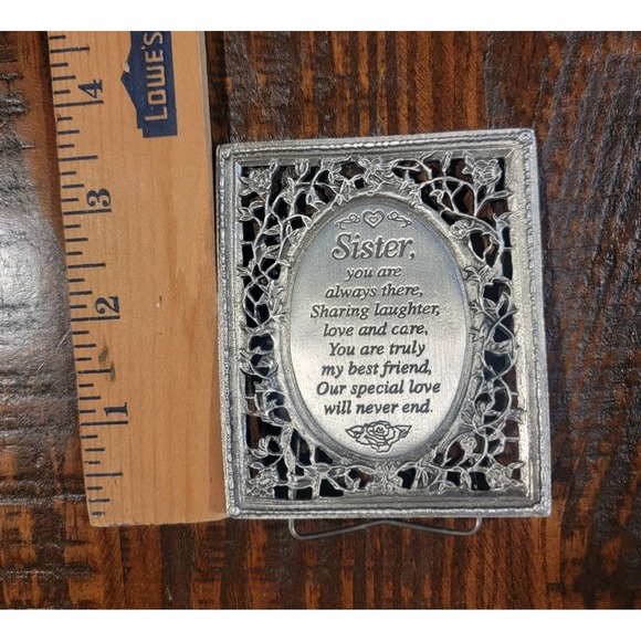 Cathedral Arts Other - Cathedral Art 3.5" Sister Metal Plaque -‎ Sisters Best Friends Gift Plaque